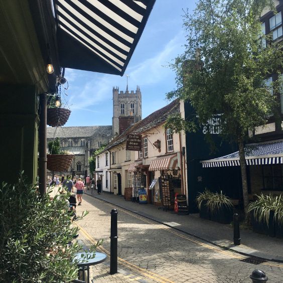 Christchurch's pretty town centre