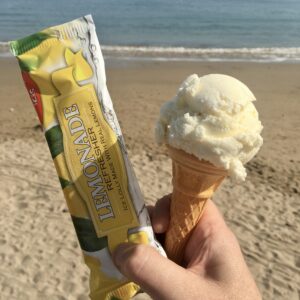 Ice cream on Swanage beach